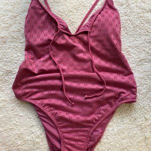 Xhileration Rouge Pink One Piece Bathing Suit